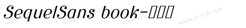SequelSans book字体转换